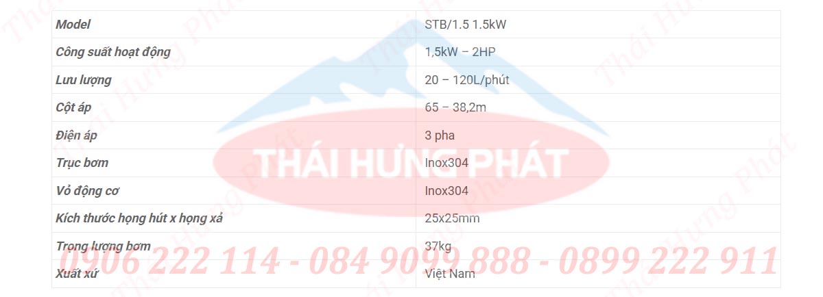 Bơm tăng áp trục đứng Stella STB/1.5 1,5kW | Bơm bù áp 2HP Bơm tăng áp trục đứng Stella STB/1.5 1,5kW | Bơm bù áp 2HP