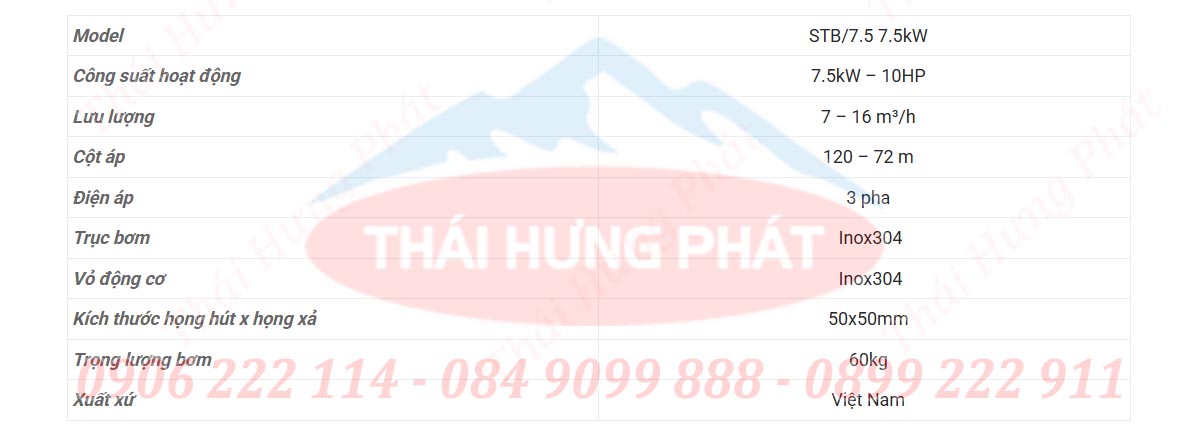 Máy bơm nước trục đứng Stella STB/7.5 7,5kW | Bơm bù áp 10HP Máy bơm nước trục đứng Stella STB/7.5 7,5kW | Bơm bù áp 10HP