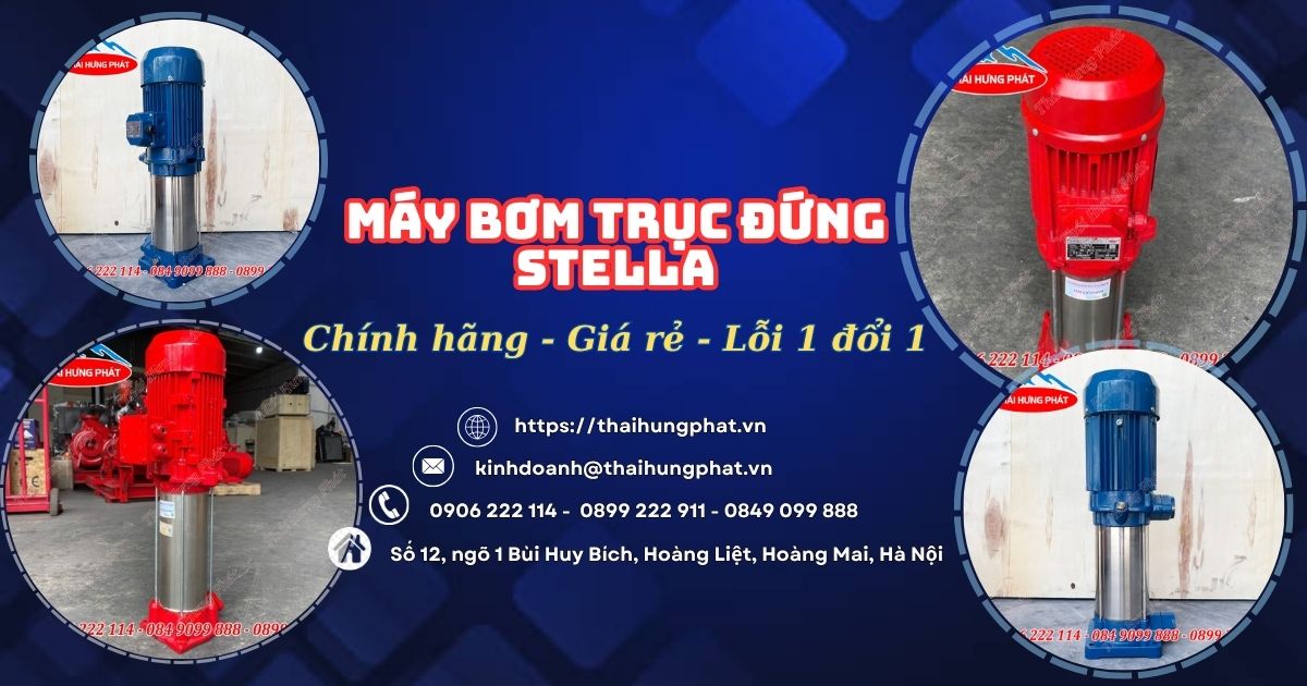 Bơm tăng áp trục đứng Stella STB/1.5 1,5kW | Bơm bù áp 2HP