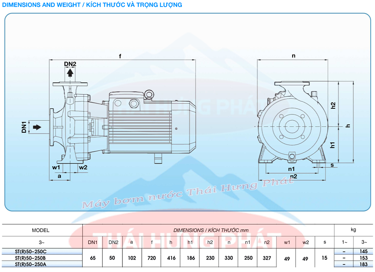 Máy bơm công nghiệp Stella ST50-250A 22.5kW