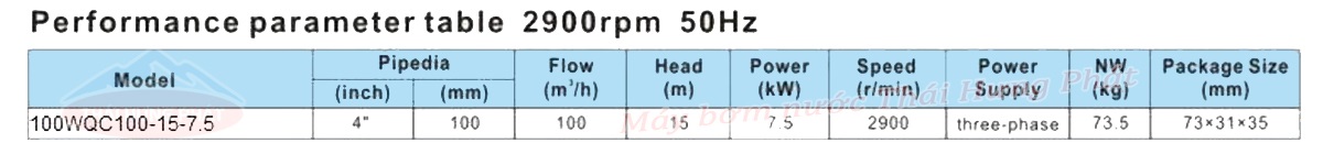 Máy bơm chìm nước thải Stella 100WQC100-15-7.5 10HP