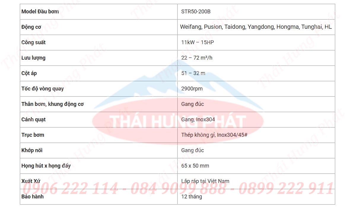 Máy bơm PCCC diesel Stella STR50-200B 11kW Máy bơm PCCC diesel Stella STR50-200B 11kW