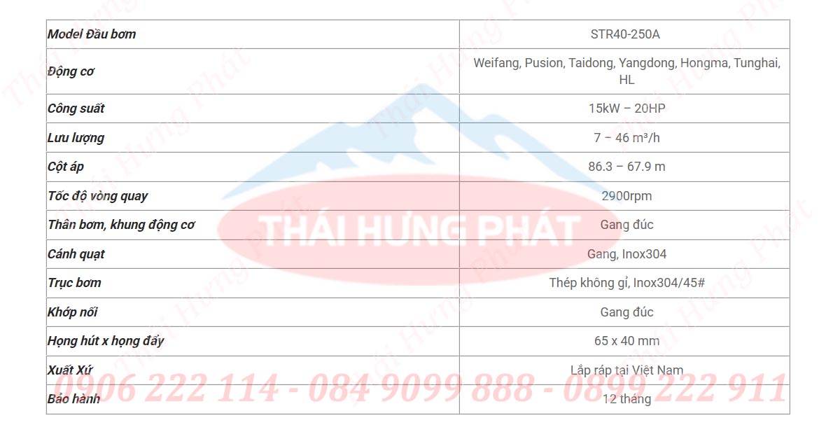 Máy bơm diesel PCCC Stella STR40-250A 15kW (20HP) Máy bơm diesel PCCC Stella STR40-250A 15kW (20HP)