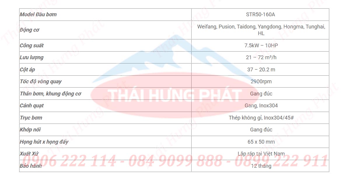 Bơm cứu hỏa Diesel Stella STR50-160A 7.5kW Bơm cứu hỏa Diesel Stella STR50-160A 7.5kW