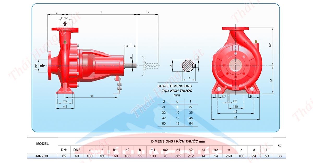 Máy bơm chữa cháy Diesel Stella STR40-200A 7.5kW